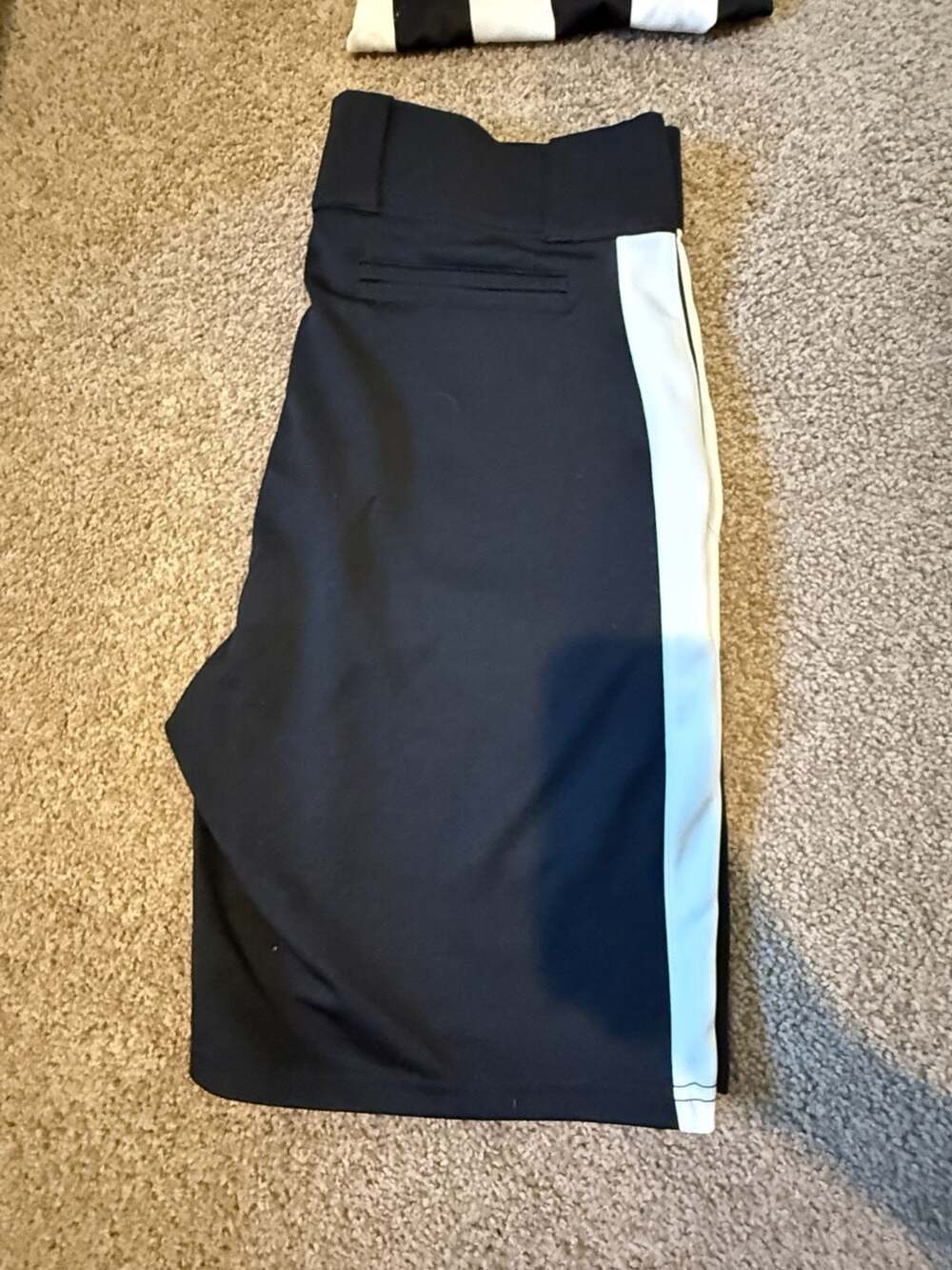 Smitty Official's Apparel Black Referee shorts with White Side Stripe, Size 36